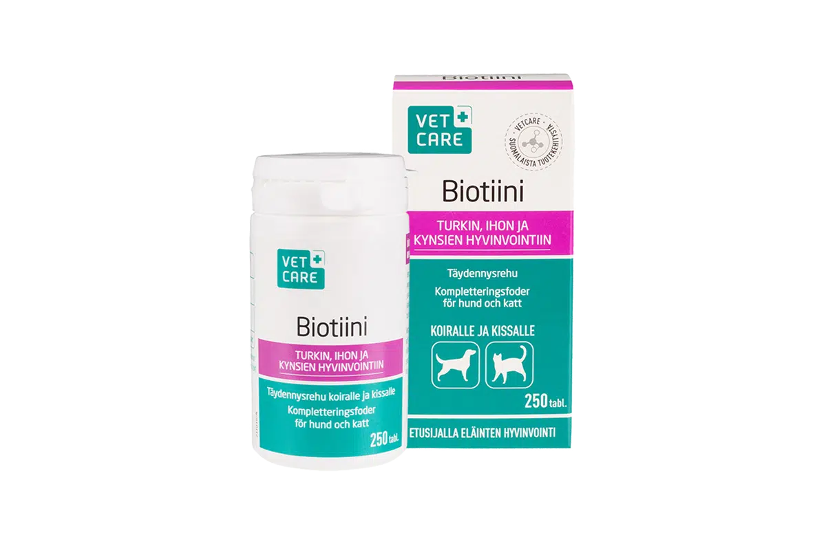 vetcare biotiini täydennysrehu karvanlähtöön - Inushop.fi