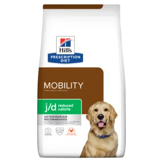 Painonhallinnan tueksi käytettävä Prescription Diet™ Canine j/d™ Reduced Calorie auttaa myös koiran niveliä - Inushop.fi