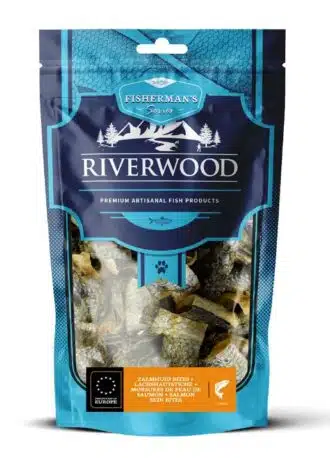 Riverwood Kuivatut lohennahkapalat koirille ja kissoille 100 g
