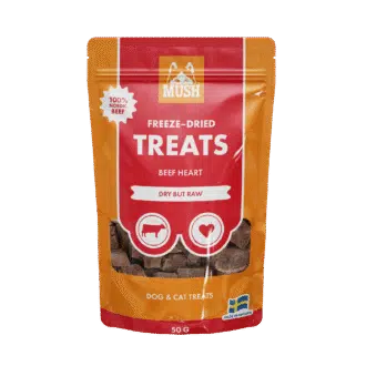 MUSH Treats Naudansydän pakastekuivattu 50g