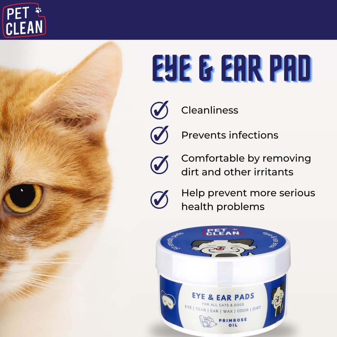 Pet Clean silmänympärys- ja korvien puhdistuspyyhe 50 kpl - Image 2