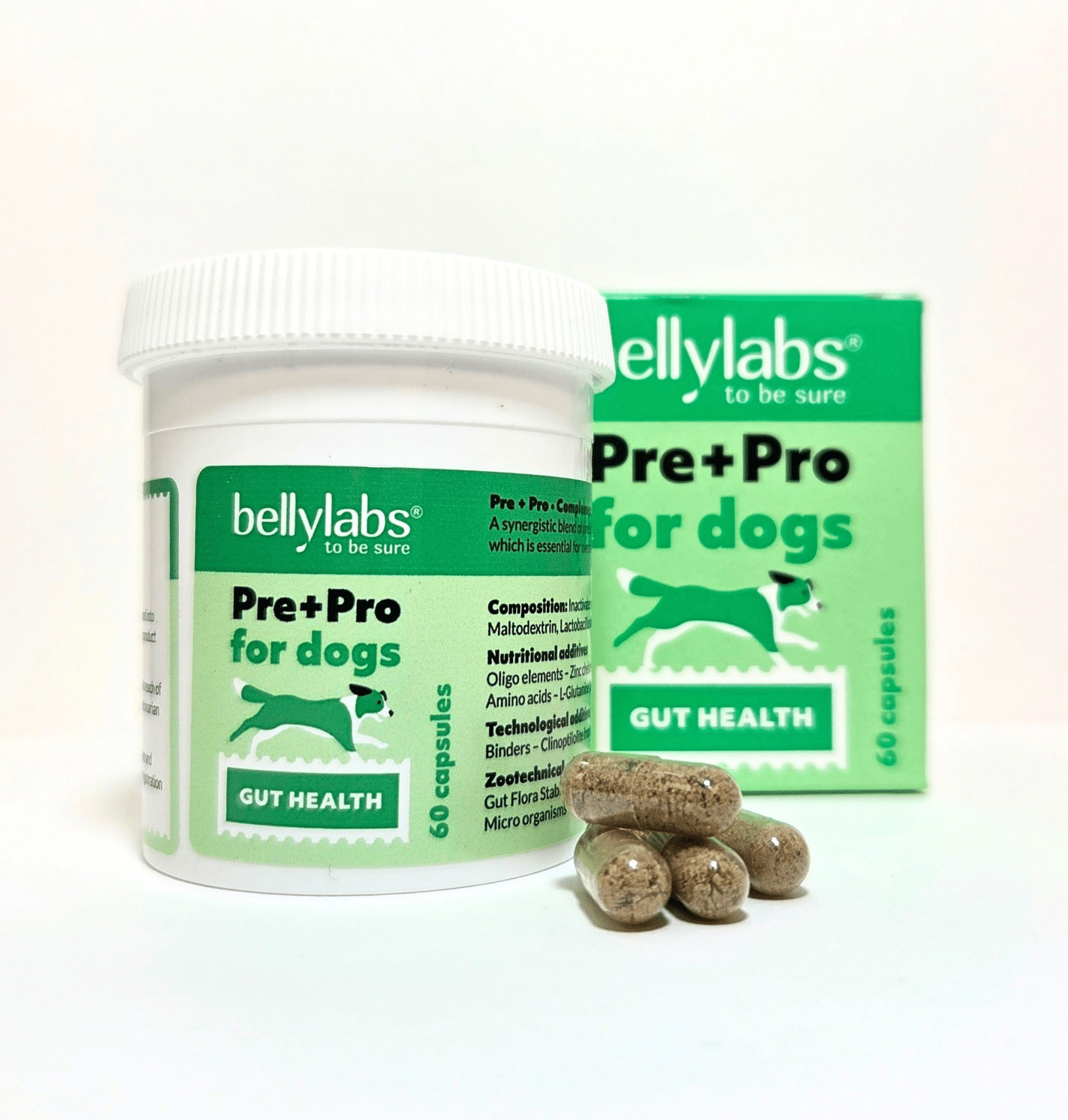 Bellylabs Pre+Pro kapselit koirille 60 kpl